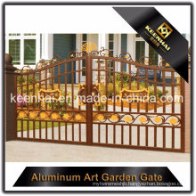 Powder Coated Metal Aluminum Security Garden Fence Gate for Villa